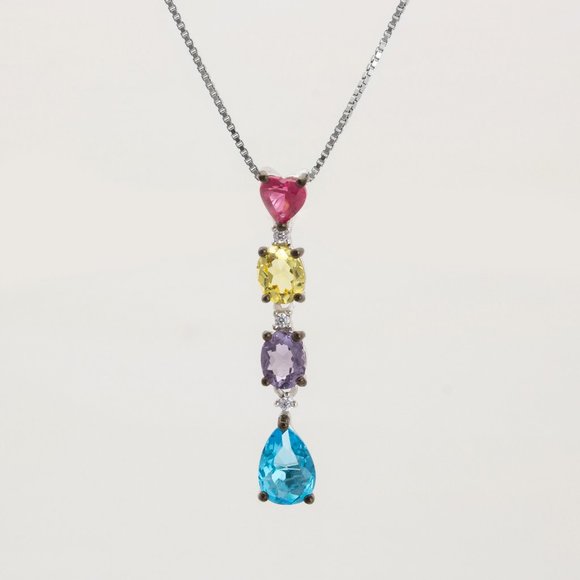 Jewelry - Multiple Colored Gemstone Necklace